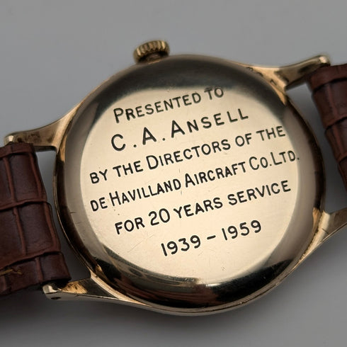 1958 年英國 Garrard K9 純金丹尼森錶殼男錶帶盒翻新