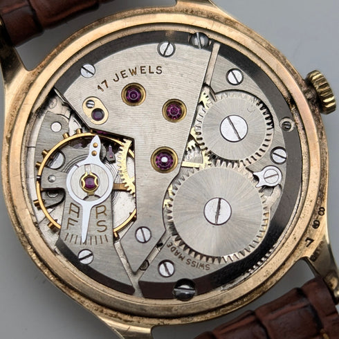 1958 年英國 Garrard K9 純金丹尼森錶殼男錶帶盒翻新