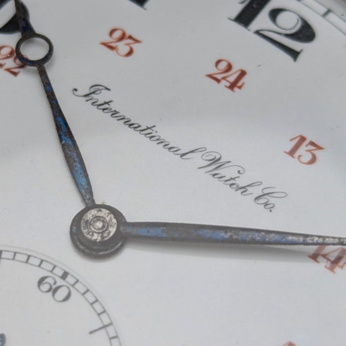 1918年頃 アンティーク IWCシャフハウゼン 懐中時計 ニッケルシルバーケース 整備済