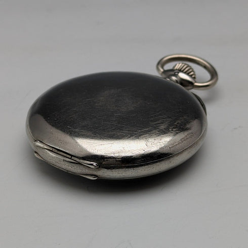 1918年頃 アンティーク IWCシャフハウゼン 懐中時計 ニッケルシルバーケース 整備済