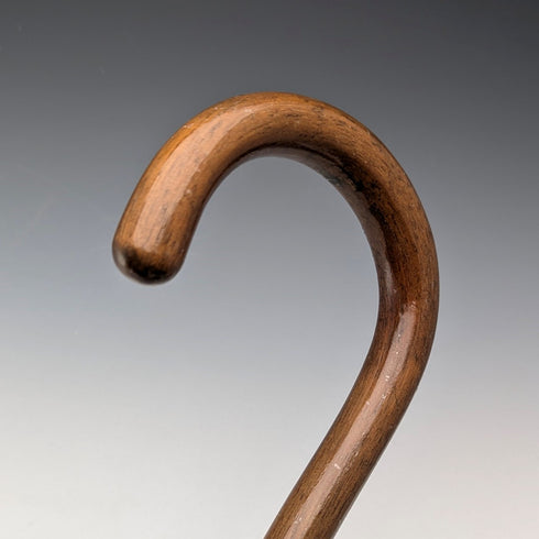 1918 年英國古董紳士浮雕純銀裝飾彎柄手杖 91 厘米