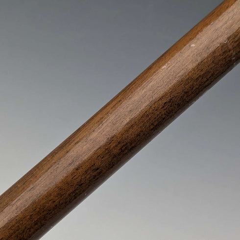 1918 British antique gentleman's walking stick, 91cm, embossed pure silver decoration, curved handle