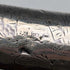 1897 British antique gentleman's pure silver decorated L-shaped horn handle walking stick 83cm