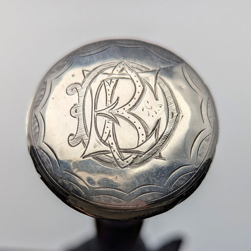 1925 年英國復古男士純銀圓柄手杖 84 厘米