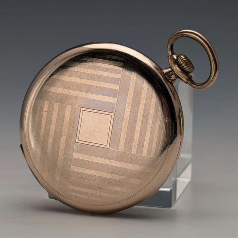 Circa 1931 Vintage Longines Pocket Watch Thin Gold-Plated Case Cal18.69Z In Good Working Condition