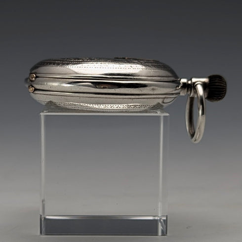 1913年頃 アンティーク Billodes/ゼニス 懐中時計 彫刻銀側ハンターケース 動作品