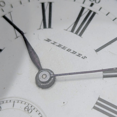 1913年頃 アンティーク Billodes/ゼニス 懐中時計 彫刻銀側ハンターケース 動作品