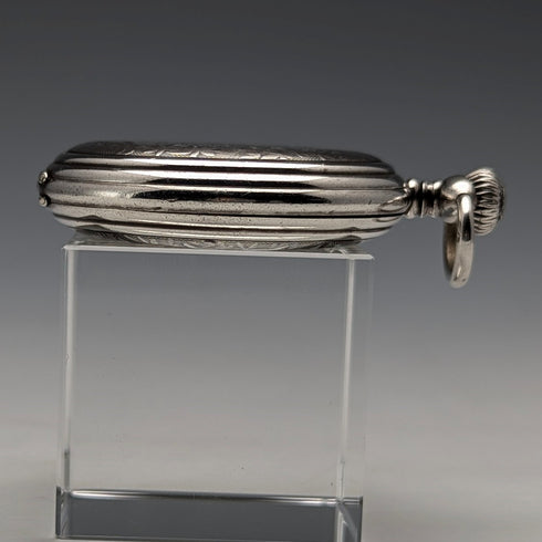 1930年頃 ヴィンテージ ゼニス 懐中時計 細密彫刻銀側ハンターケース 動作良好