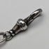 Circa 1900 British antique sterling silver Albert chain, 46g, sterling silver eagle & natural stone fob