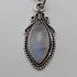 Circa 1900 British antique sterling silver Albert chain 33g moonstone fob
