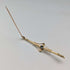 Antique 15ct gold brooch with blue stone and pearl in case