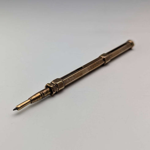 Circa 1900 Antique Gold-plated Retractable Pencil & Dip Pen