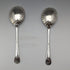1916 British antique silver plate serving spoon pair