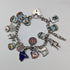 1970s British vintage sterling silver charm bracelet 30g