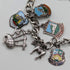 1970s British vintage sterling silver charm bracelet 30g