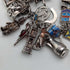 1970s British vintage sterling silver charm bracelet, 89g