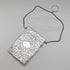 1847 British antique sterling silver card case with chain, 80g, Nathaniel Mills