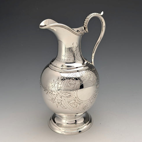 1863 British antique silver plate jug style cream jug