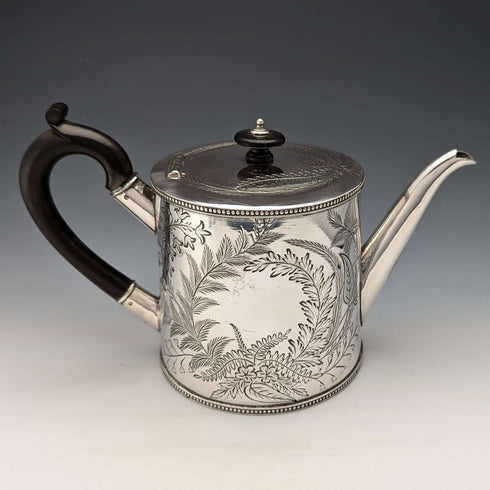 Circa 1890 British antique silver plate teapot Joseph Ridge