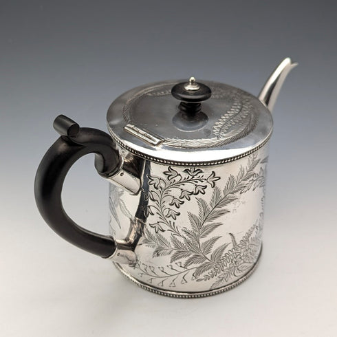 1890年頃 英国アンティーク シルバープレート製ティーポット Joseph Ridge
