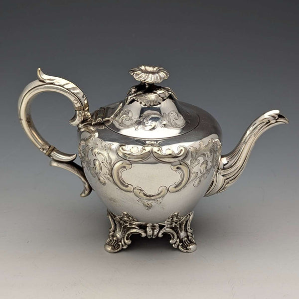 約 1840 年英國古董銀盤小茶壺