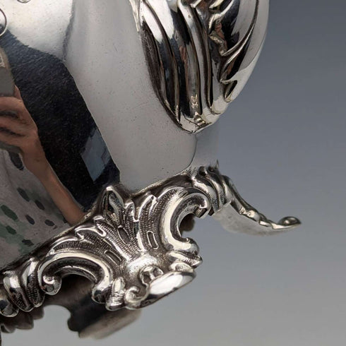 Antique British silver plate small teapot from around 1840
