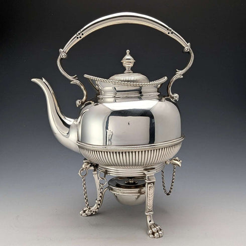 約 1875 年英國古董鍍銀 Batchelor 茶壺套裝