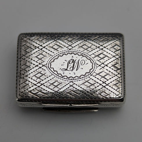 1834年 英国アンティーク 純銀製 ヴィネグレット スポンジ付 Edwin Jones