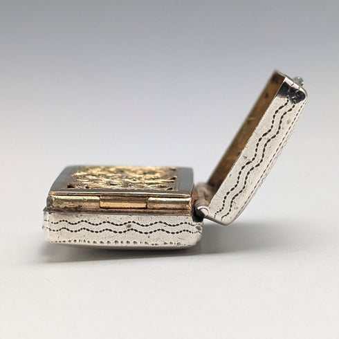 1834年 英国アンティーク 純銀製 ヴィネグレット スポンジ付 Edwin Jones