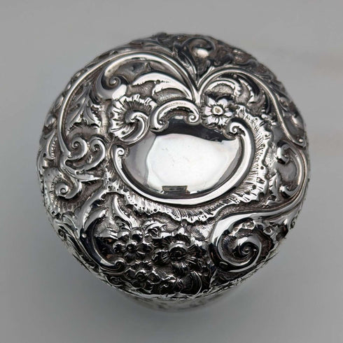 1893 British Antique Sterling Silver Tea Caddy 116g Hayes Brothers