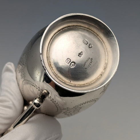 1868年 英国アンティーク 純銀製 マグカップ 135g Arthur Sibley