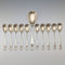 German antique continental silver spoon set of 10 + 1, total weight 205g