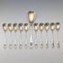 German antique continental silver spoon set of 10 + 1, total weight 205g