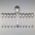 German antique continental silver spoon set of 10 + 1, total weight 205g