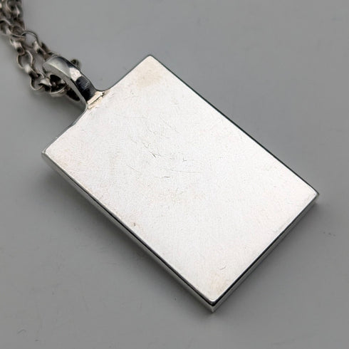 1977 British vintage sterling silver ingot pendant, 1/2 troy ounce, with sterling silver chain