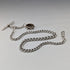 Circa 1900 British antique sterling silver Albert chain, 25g sterling silver compass fob