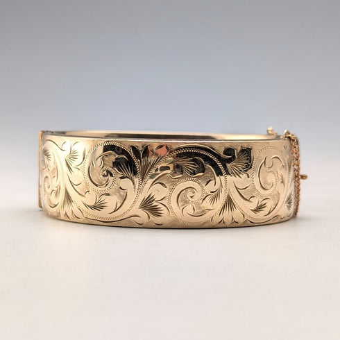 北欧ヴィンテージ 9ctゴールド極厚ロールドゴールド製 ブレスレット Georg Jensen