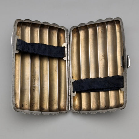 1905年 英国アンティーク 純銀製 シガレットケース 60g Samuel M Levi