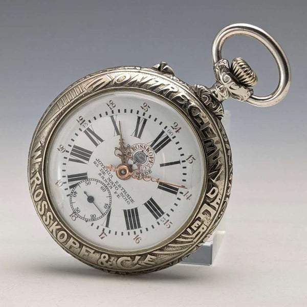 1900年頃 アンティーク ROSSKOPF 懐中時計 直径55mm 鉄道時計 可動品