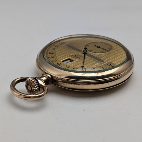 Antique Swiss Modernista Jumping Hour Retrograde Pocket Watch in good working order