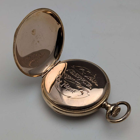 Antique Swiss Modernista Jumping Hour Retrograde Pocket Watch in good working order