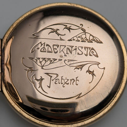 Antique Swiss Modernista Jumping Hour Retrograde Pocket Watch in good working order