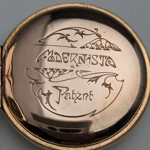 Antique Swiss Modernista Jumping Hour Retrograde Pocket Watch in good working order