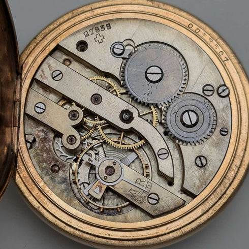 Antique Swiss Modernista Jumping Hour Retrograde Pocket Watch in good working order