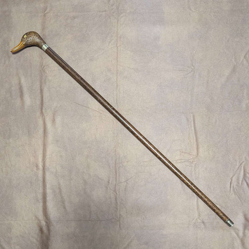 British Vintage Men's Cane Resin Duck Head Handle 91cm