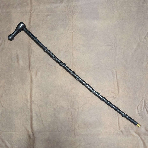 英国ヴィンテージ 紳士用 L字ハンドル ブランブルシャフト ステッキ 杖 91cm