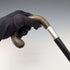 1918 British antique men's pure silver decorated horn handle walking stick 82cm