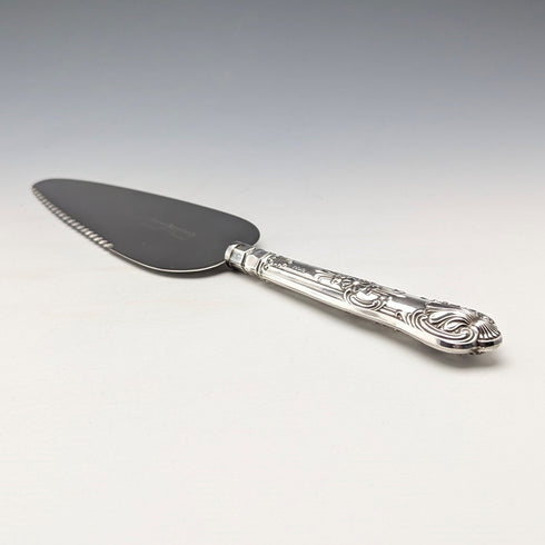 1962年 英国ヴィンテージ 純銀製ハンドル ケーキスライサー 箱入り Harrison Brothers