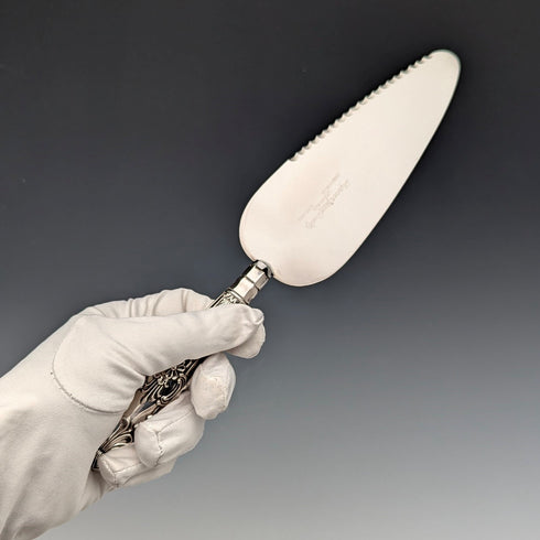 1962年 英国ヴィンテージ 純銀製ハンドル ケーキスライサー 箱入り Harrison Brothers