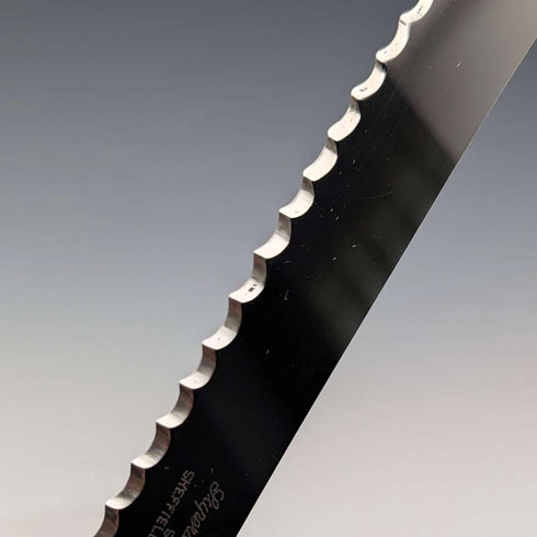 1960 British Vintage Sterling Silver Handle Cake Slicer & Bread Knife Harrison Brothers